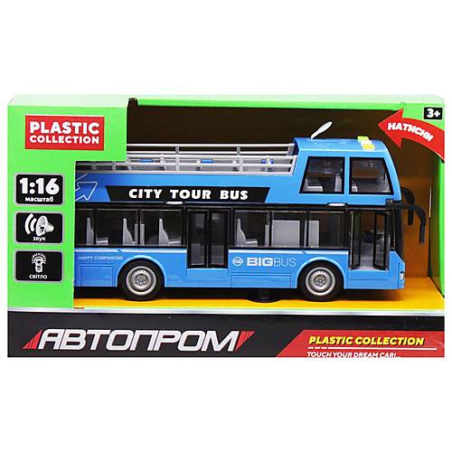 

Автобус двухэтажный синий Автопром Автопром (7952AB)