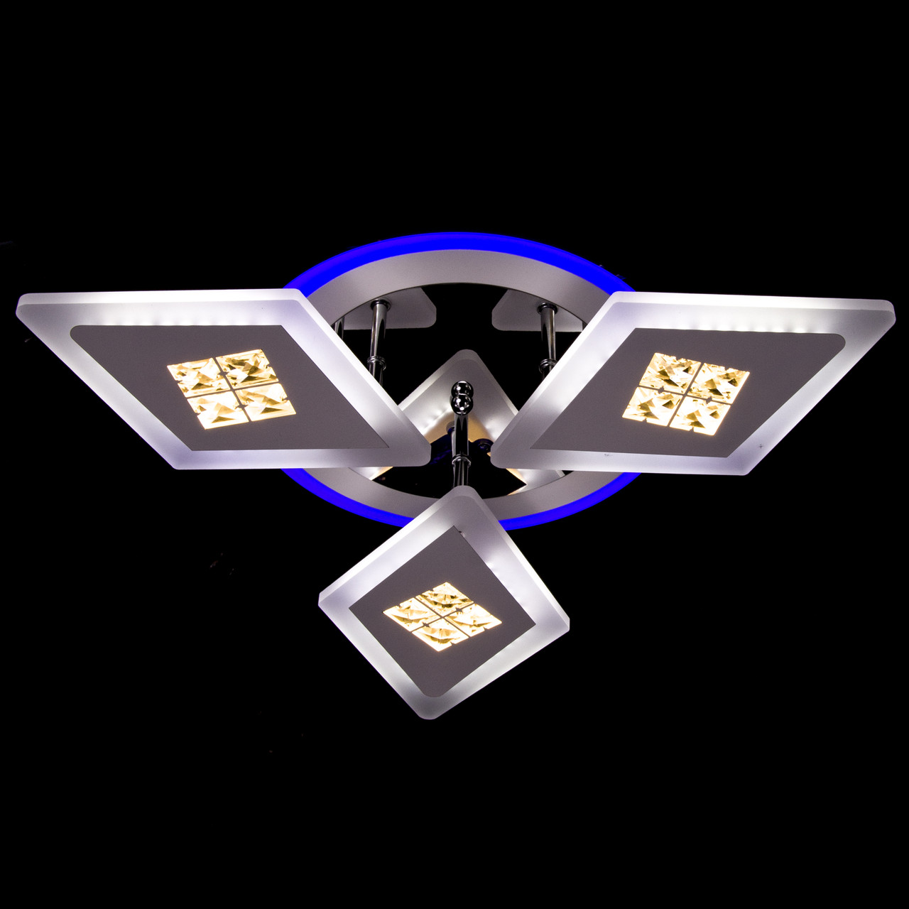 

Потолочная светодиодная люстра с диммером и подсветкой основания P5-YH081/3/