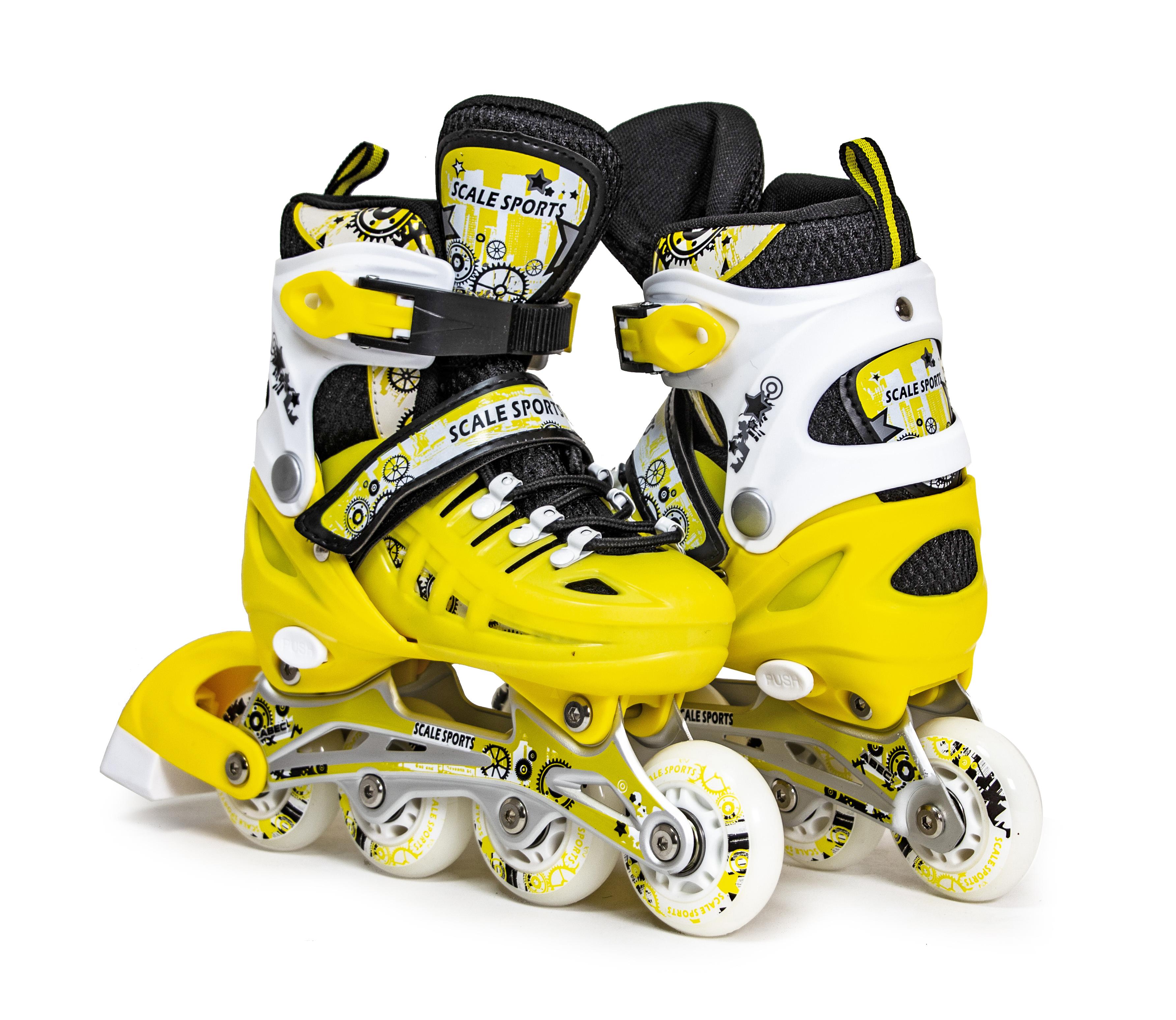 

Роликовые коньки SCALE SPORT желтый, все колеса светятся 38-41 SS-748527067-L