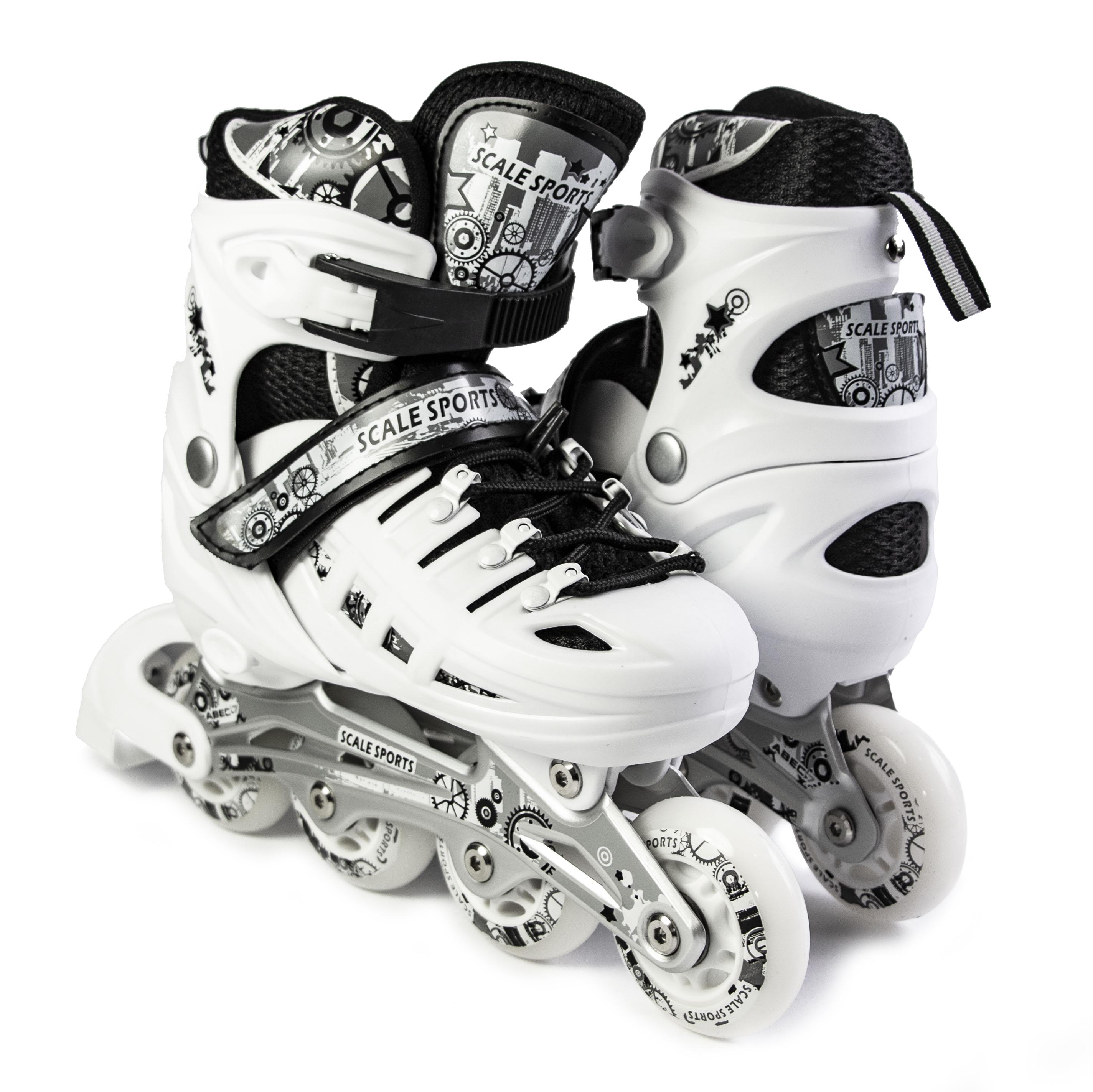 

Роликовые коньки SCALE SPORT белый, все колеса светятся 34-37 SS-1932601125-M