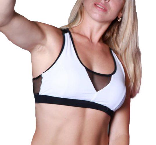 

Топ спортивный T12-C11 TotalFit 2XS Бело-черный