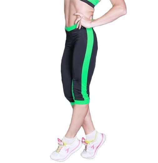 

Бриджи спортивные L12-C6 TotalFit XS Черно-зеленый