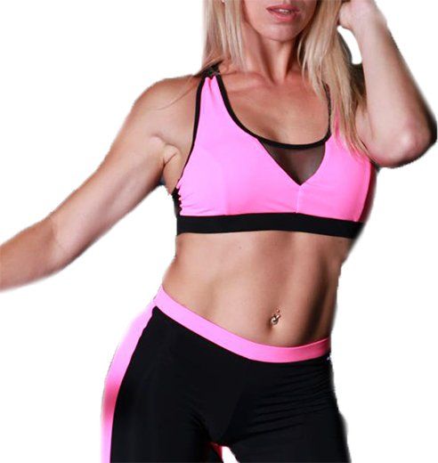 

Топ спортивный T12-C2 TotalFit 2XS Розово-черный