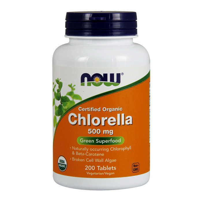 

Хлорелла микроводоросль с хлорофиллом Нау Фудс / Now Foods Chlorella 500 mg 200 tab / таблеток