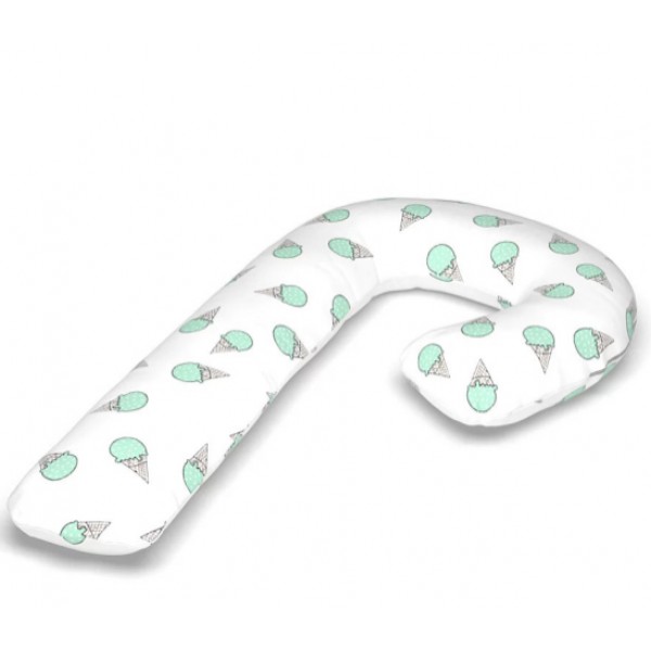 

Подушка для беременных обнимашка Coolki с наволочкой Хлопок Премиум Icecream 150 см