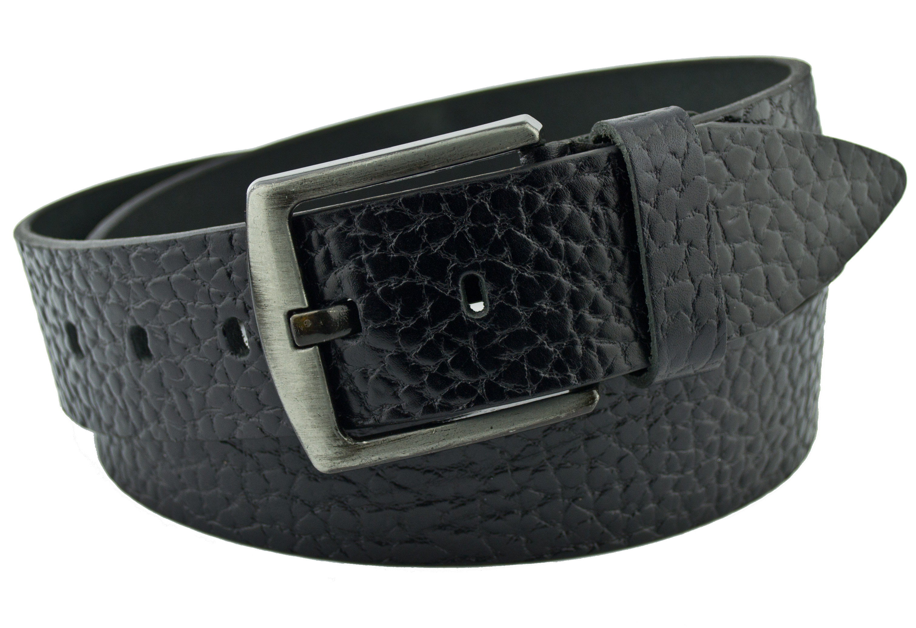 

Мужской кожаный ремень Real Leather 4,5 см для джинсов темно-синий 110-135 см