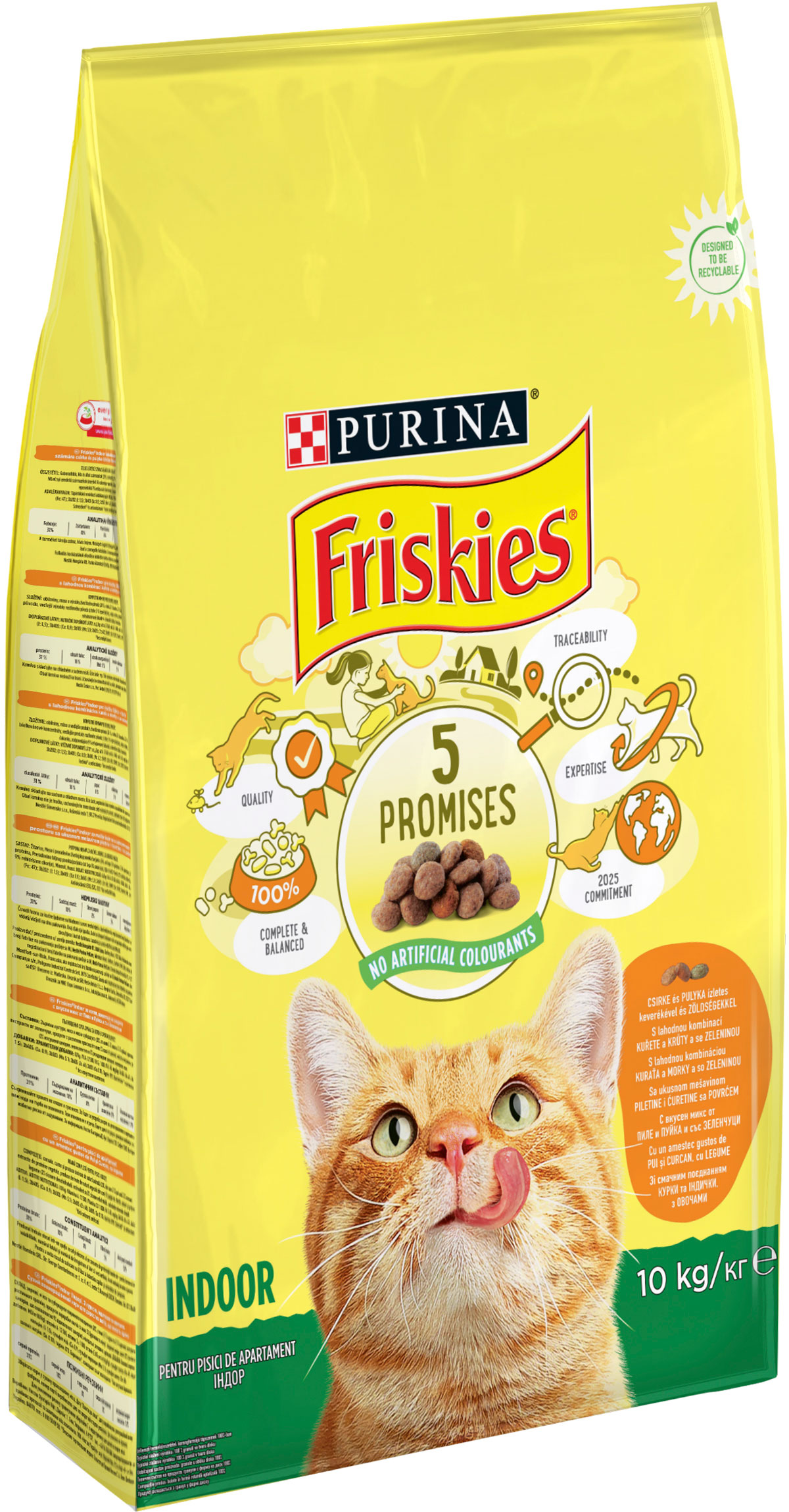 

Сухой корм для домашних кошек Purina Friskies Indoor с курицей и овощами 10 кг (3222270195980)