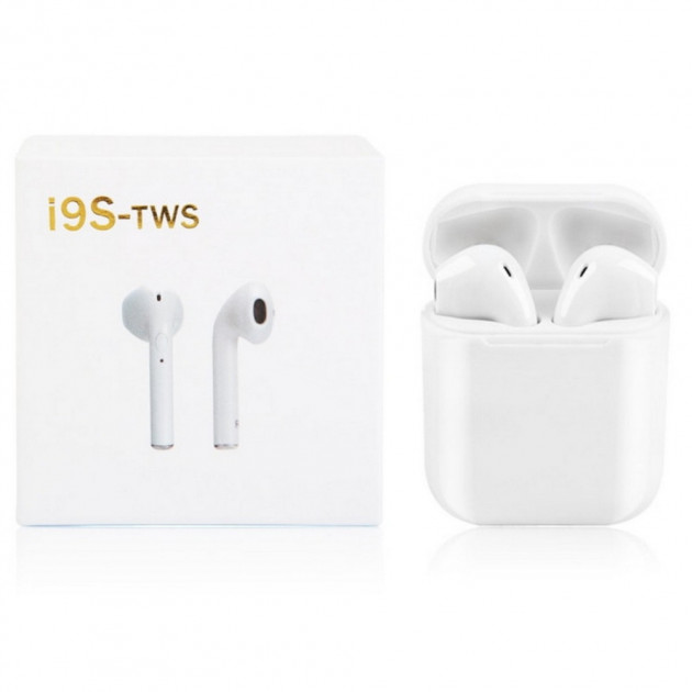 

Беспроводные Bluetooth наушники с кейсом и чехлом M+ I9S White