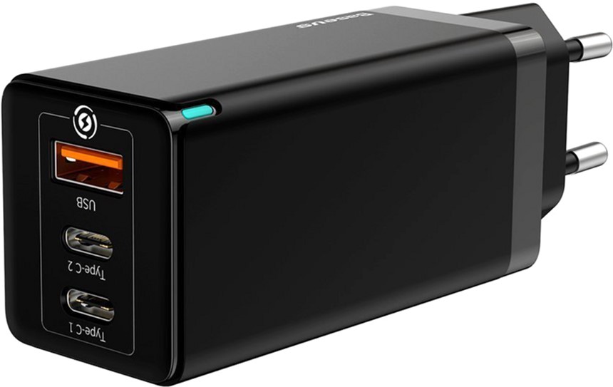 

Зарядное устройство Baseus GaN Travel C+C+A 65W Black (CCGAN-B01)