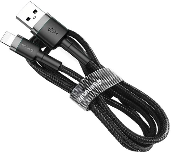 

Кабель Baseus Cafule Cable USB For iP 2A 3 м Черный+Серый (CALKLF-RG1)