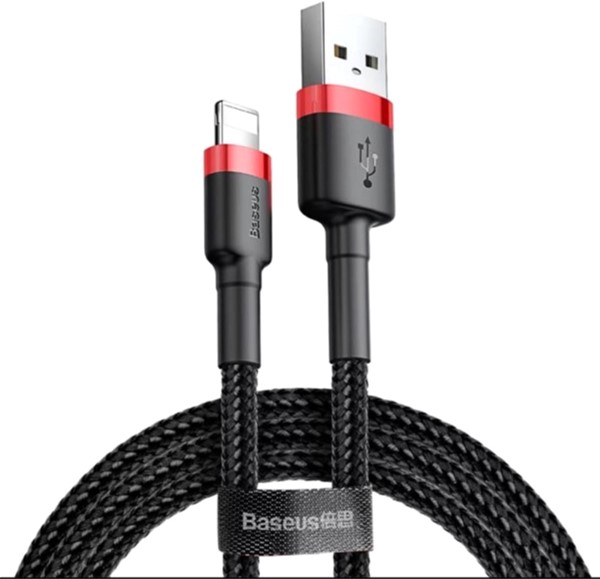 

Кабель Baseus Cafule Cable USB For iP 2A 3 м Черный+Красный (CALKLF-R91)