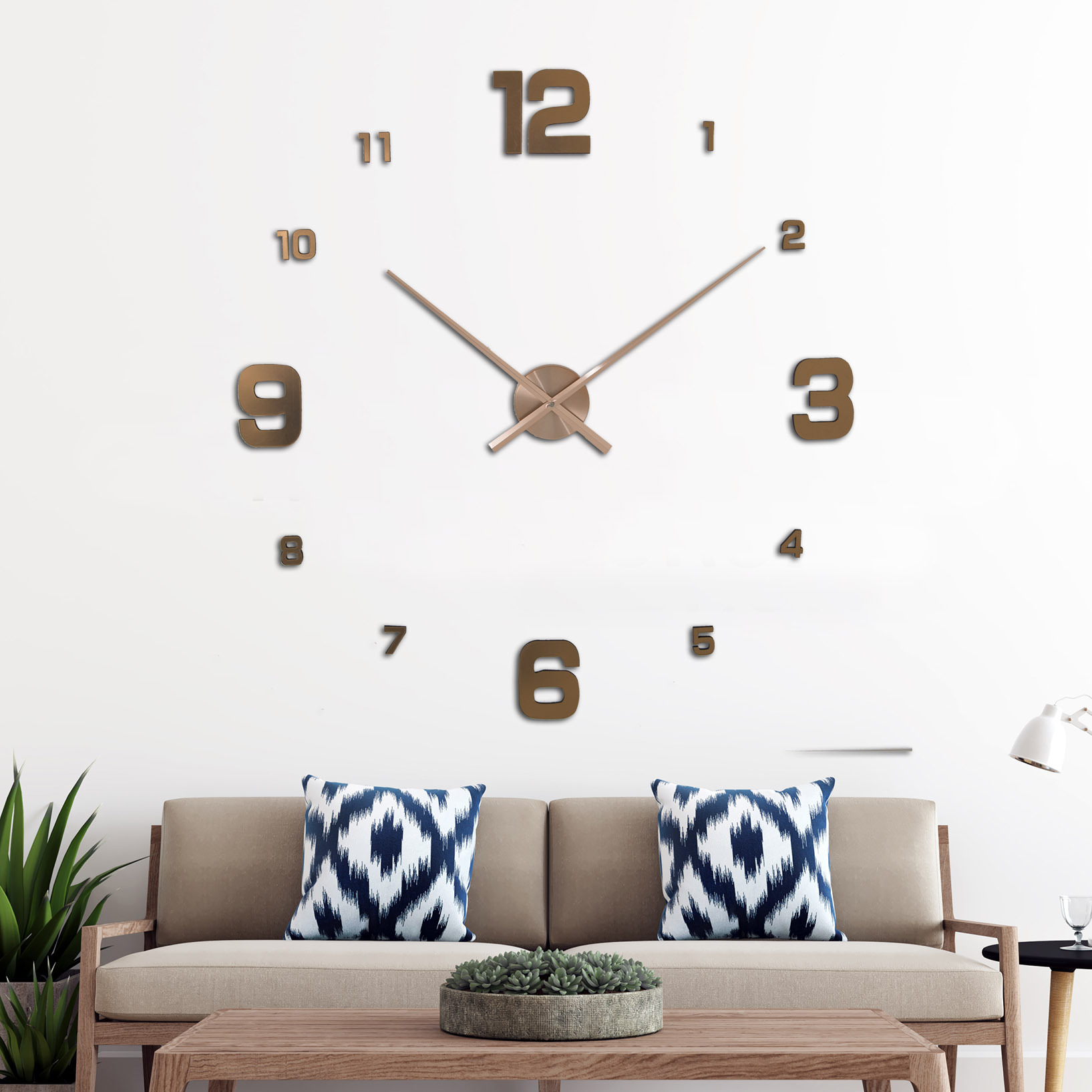 

Настенные 3d часы DIY 80-150cm Timelike BIGSMALL Copper