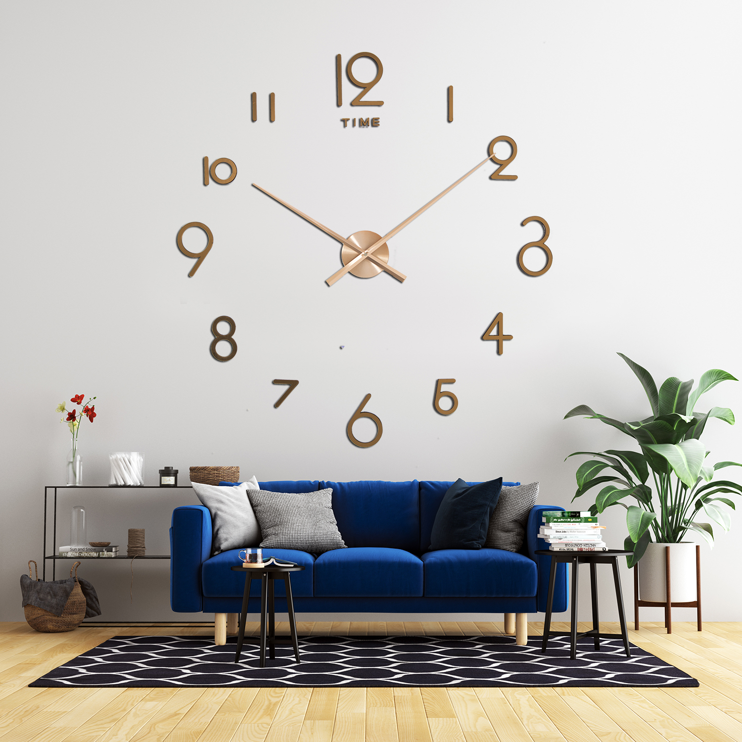 

Настенные 3d часы DIY 80-150cm Timelike ROUNUM Copper