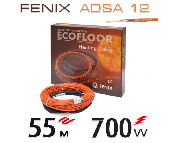 

Нагревательный мат кабель Fenix ​​ADSA 12 - 55 м.п.