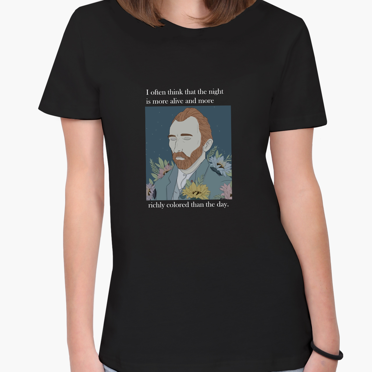 

Футболка женская Винсент Ван Гог (Vincent van Gogh) (9223-W2962-1) S Черная