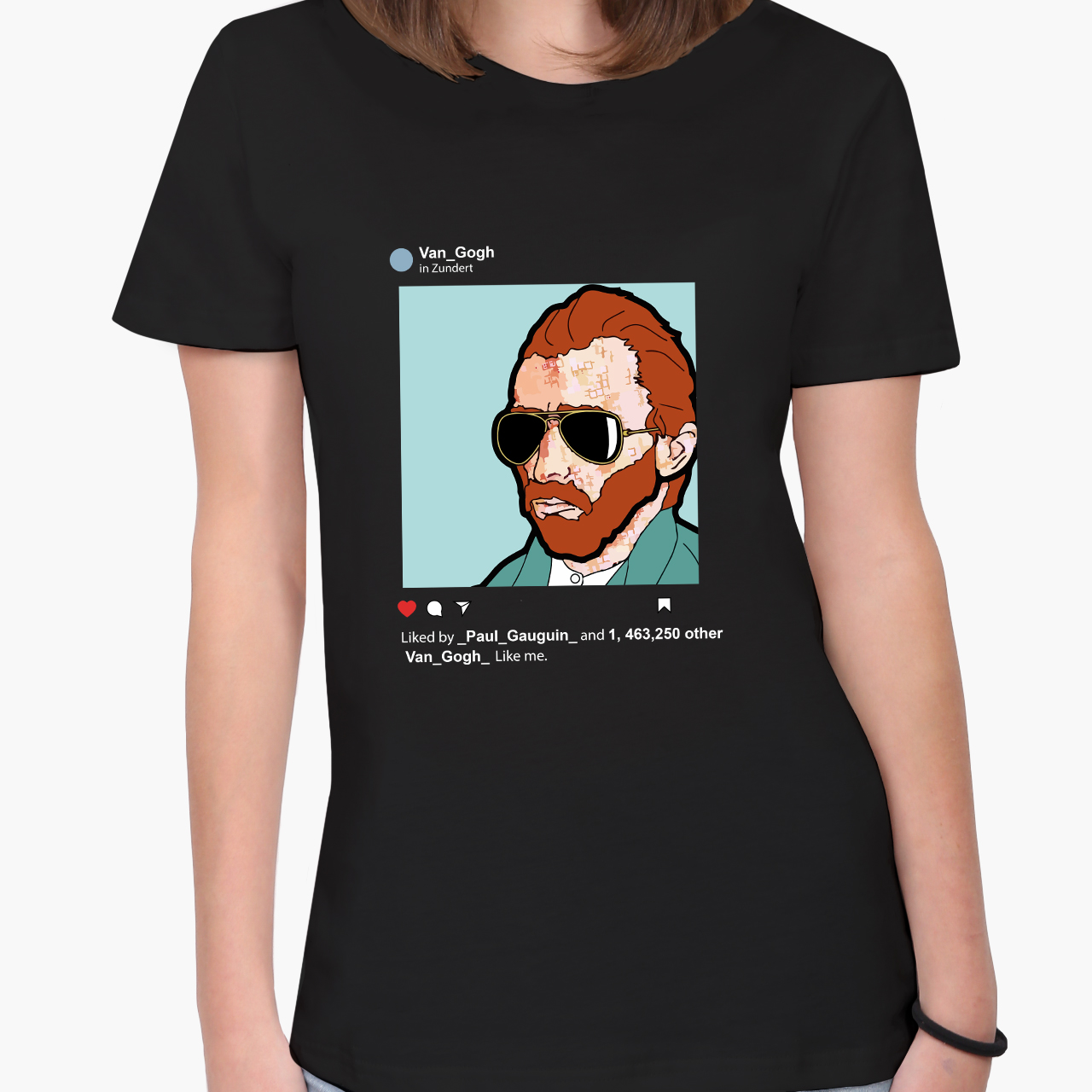 

Футболка женская Винсент Ван Гог Инстаграм (Vincent van Gogh Instagram) (9223-W2953-4) XL Черная