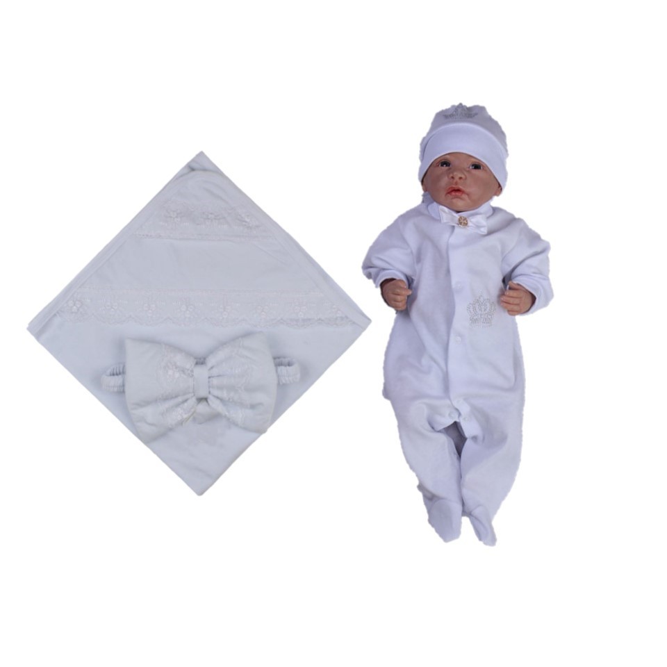 

Летний комплект на выписку мальчику LARI Candy 85х85 Белый