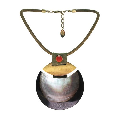 

Колье Nature Bijoux из черного перламутра, бука и яшмы 15--26623