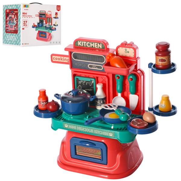 

Игровой набор Кухня Bambi 8056 плита, посуда, 27 предметов (BAM004218)