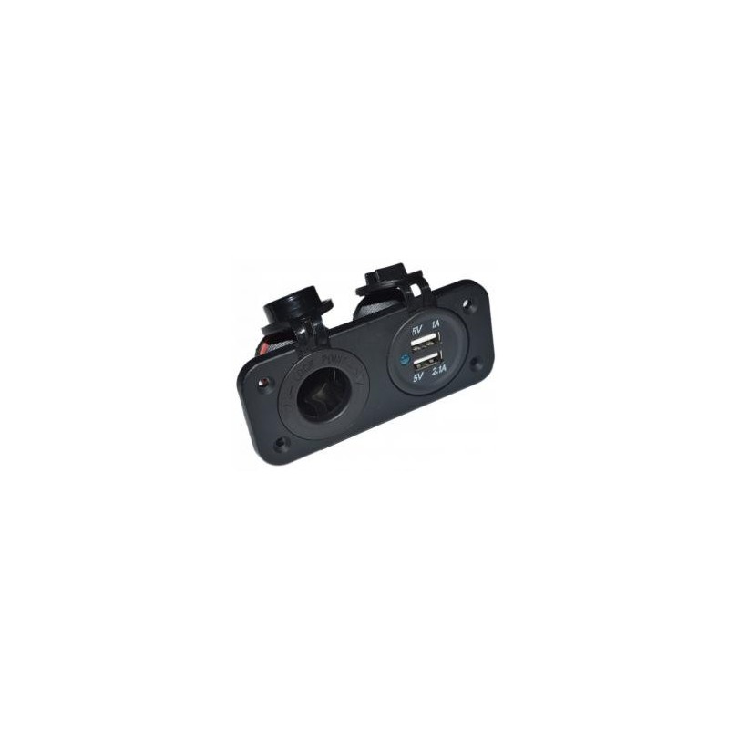 

Розетка 12В SunFine Marine и 2 выхода USB (3,1А) (SF50783-2)