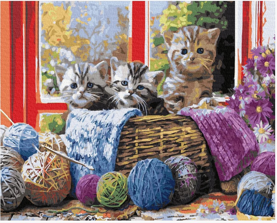 

Картина по номерах "Котики" GX36646 | Brushme