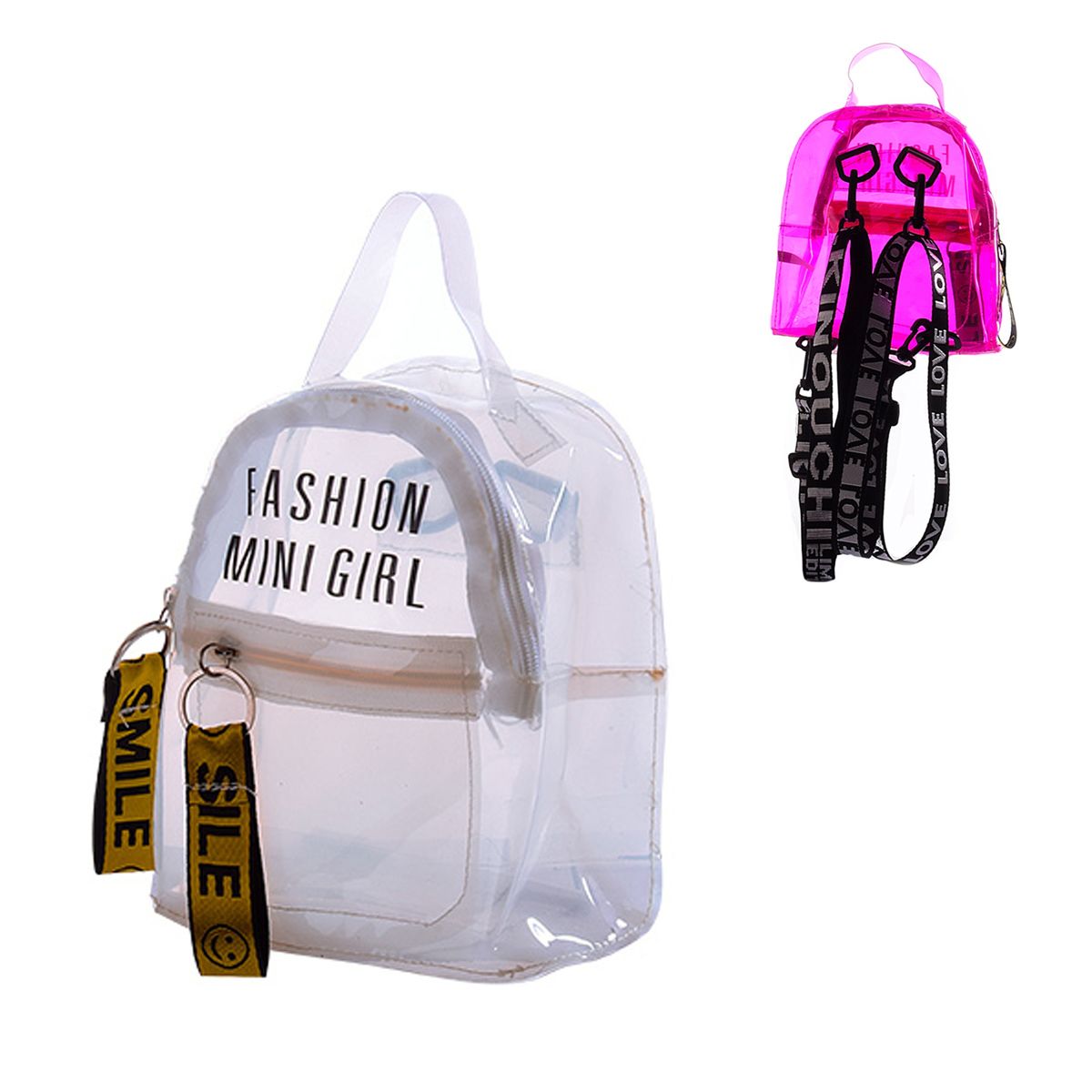 

Рюкзак прозрачный Fashion mini girl белый MiC