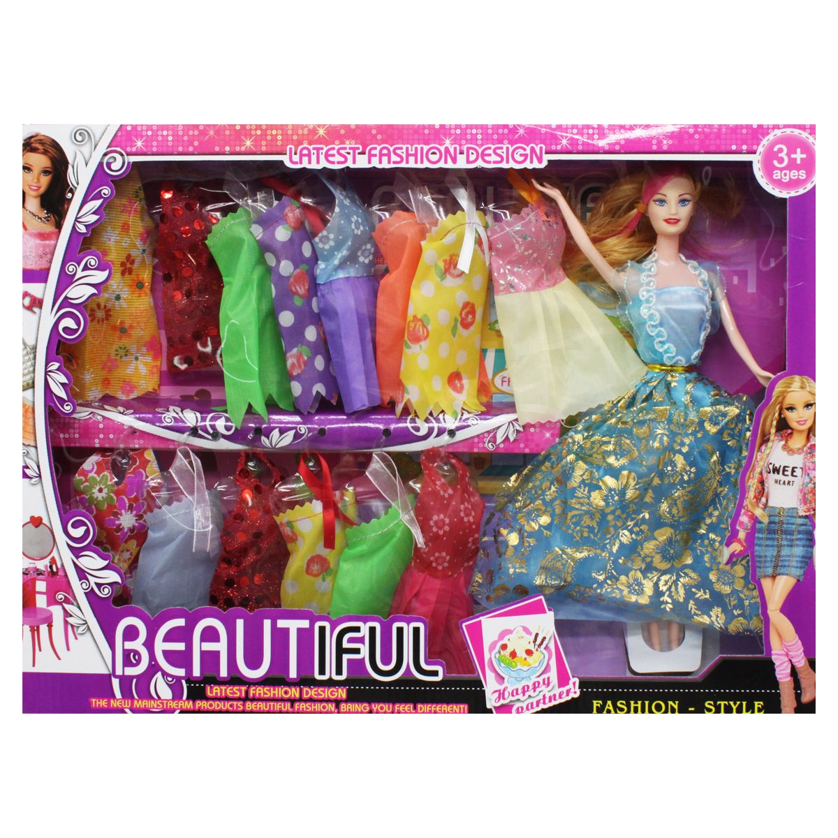 

Кукла с гардеробом Beautiful в голубом MiC (K885D) (167396)