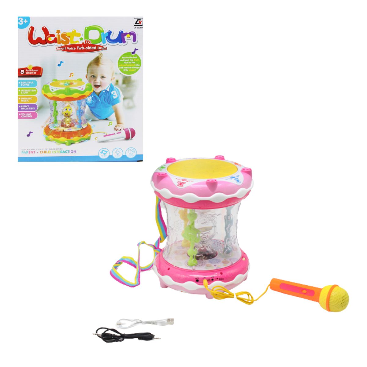 

Интерактивная музыкальная игрушка Барабан MiC (CY-6025B) (167297)