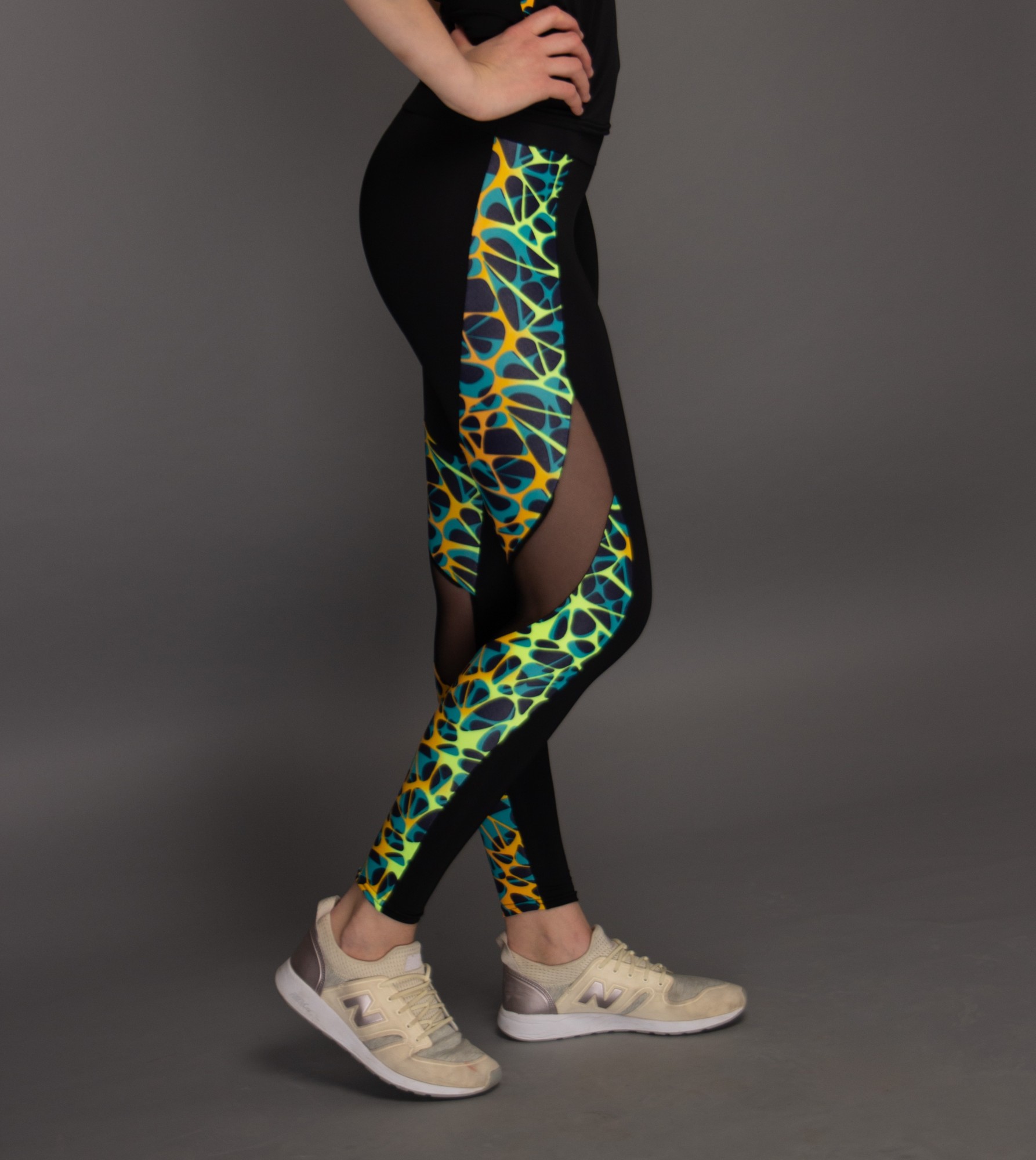 

Лосины FitU спортивные женские Lotos cobweb паутинка XS