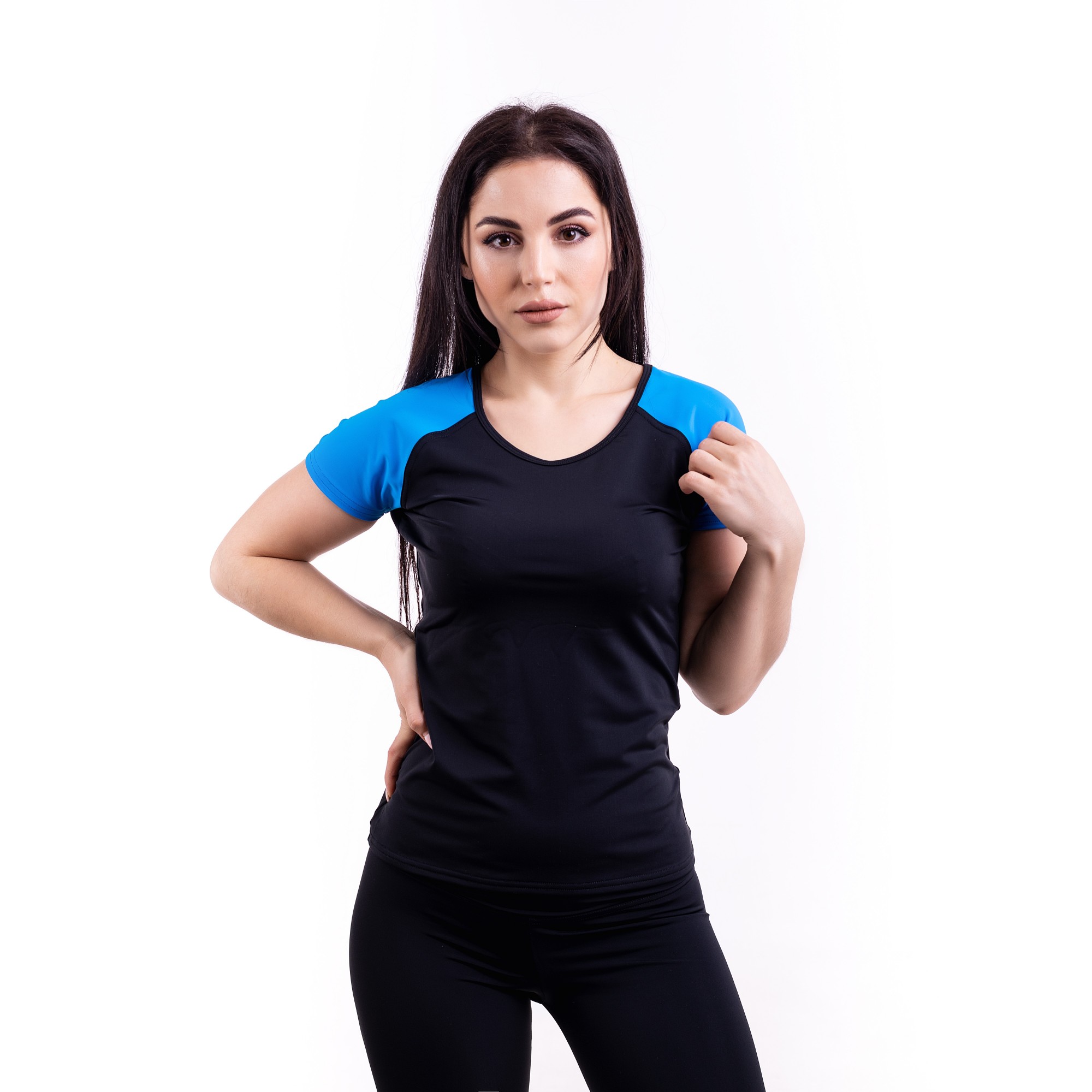 

Футболка FitU спортивная женская Reglan blue голубая M