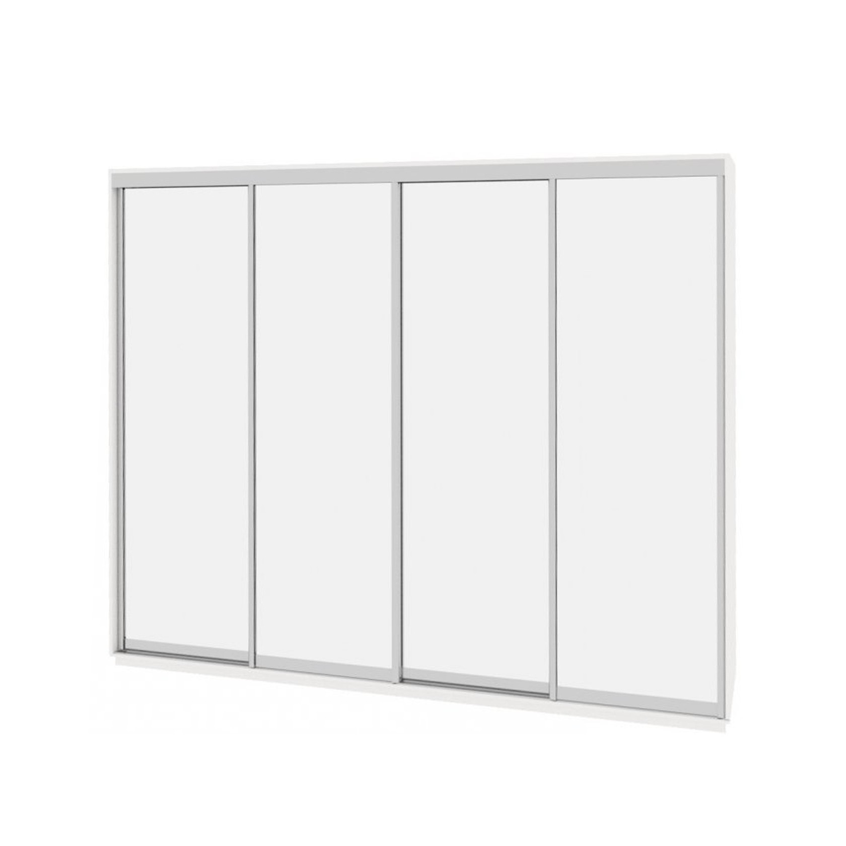 

Шкаф-купе Виват — 4 двери (ДОМ) Зеркало-Белый 310x60x240