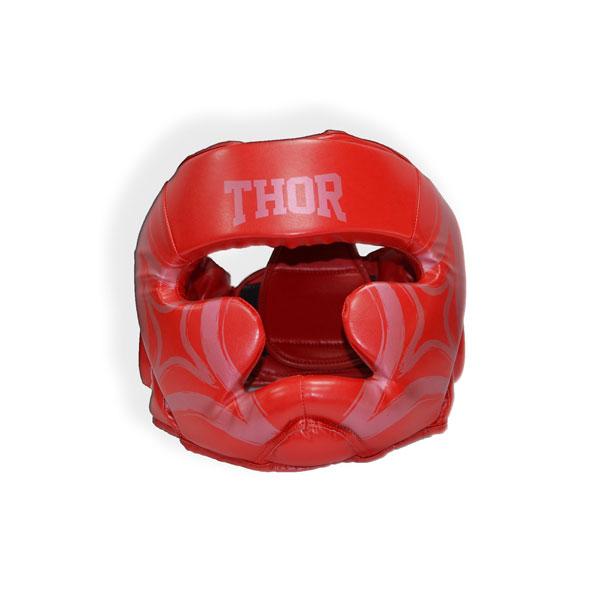 

Боксерский шлем THOR COBRA RED L кожа