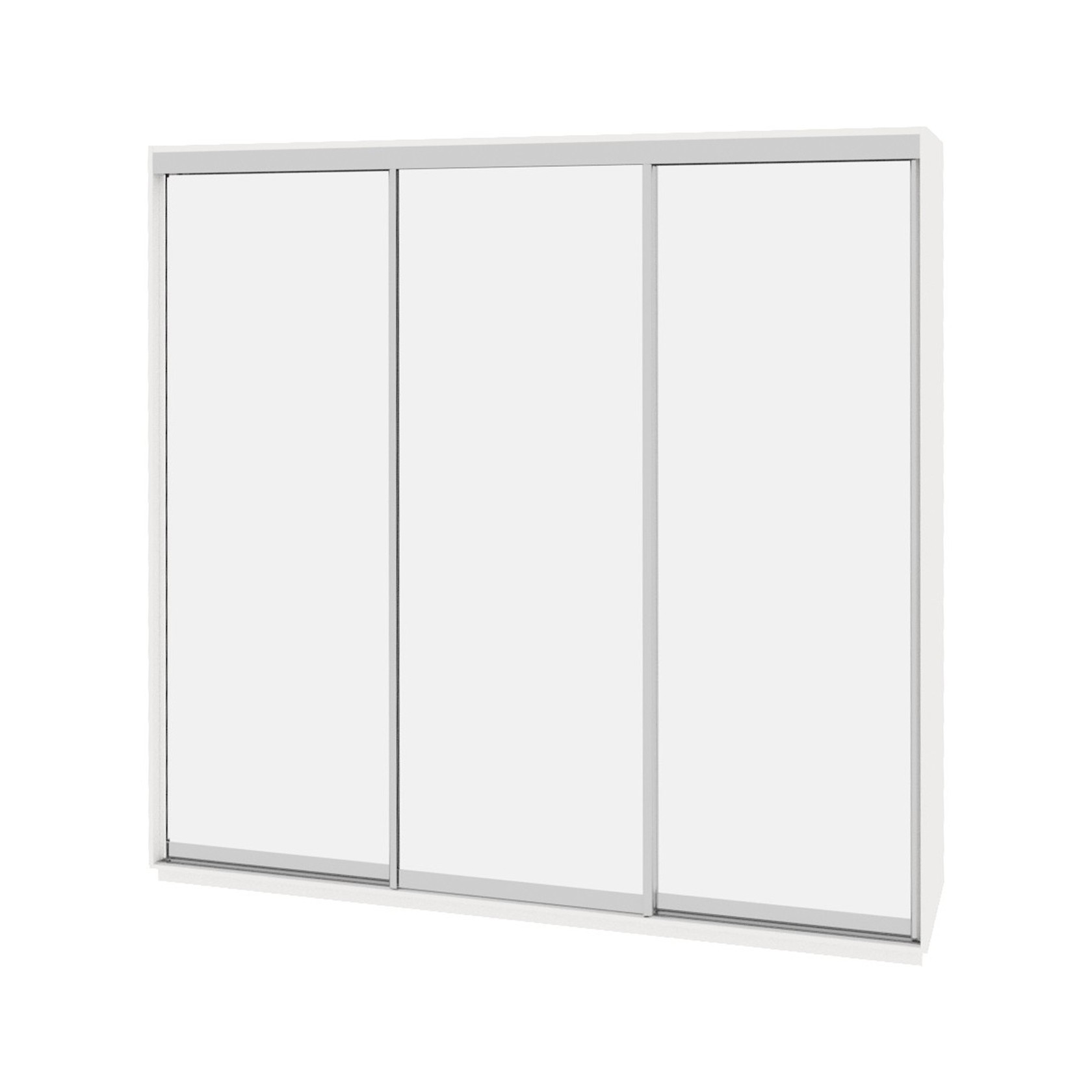 

Шкаф-купе Виват — 3 двери (ДОМ) Зеркало-Белый 240x60x240