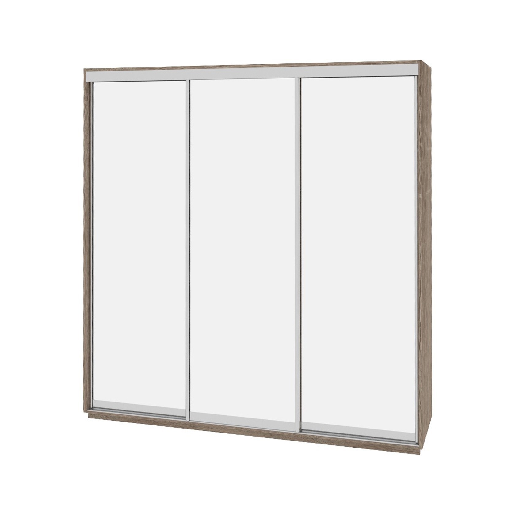 

Шкаф-купе Виват — 3 двери (ДОМ) Зеркало-Дуб сонома трюфель 220x60x240