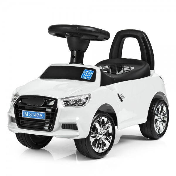 

Машинка-каталка ББ Audi M-3147A-1-MP3-White-YV