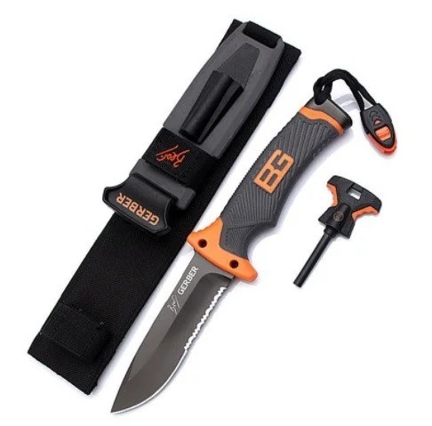 

Охотничий нож нескладной Стальной Для кемпинга С чехлом Gerber Bear Grylls Ultimate Pro Fixed Blade