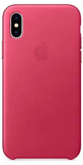 

Оригинальный кожаный защитный чехол бампер Leather Case для iPhone X/Xs Pink Fuchsia MQTJ2ZM/A