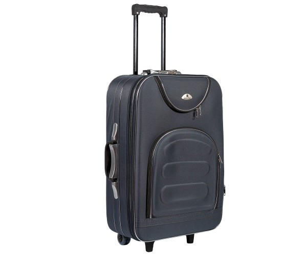 

Текстильный чемодан средний Suitcase на колесах графит