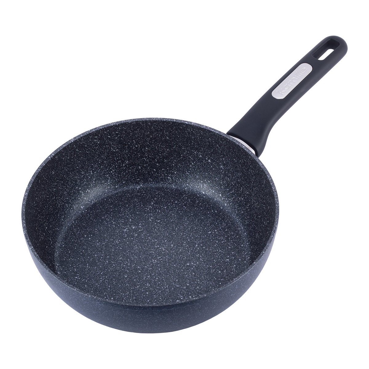 

Сотейник 26*8 см с покрытием чёрный мрамор из литого алюминия Kamille KM-5393MR