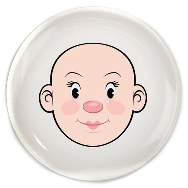 

Тарелка детская Kitchen Craft Girl Food Face 22 см FFACEG