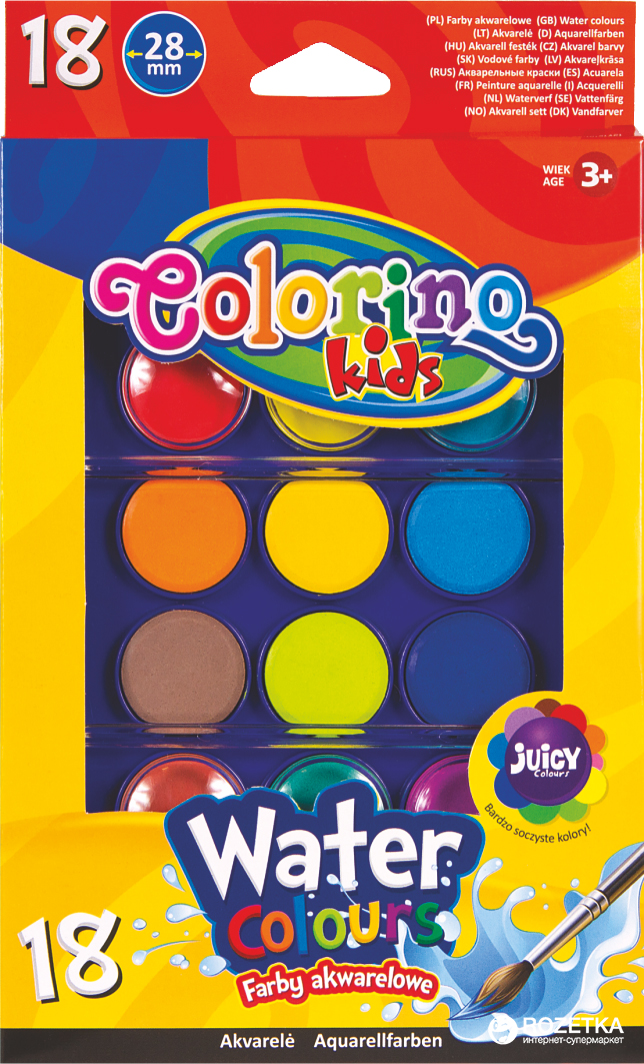 

Краски акварельные Colorino 18 цветов (54737PTR)