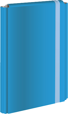 

Папка из плотного ламинированного картона Interdruk А4+ на резинке Голубая (258625)