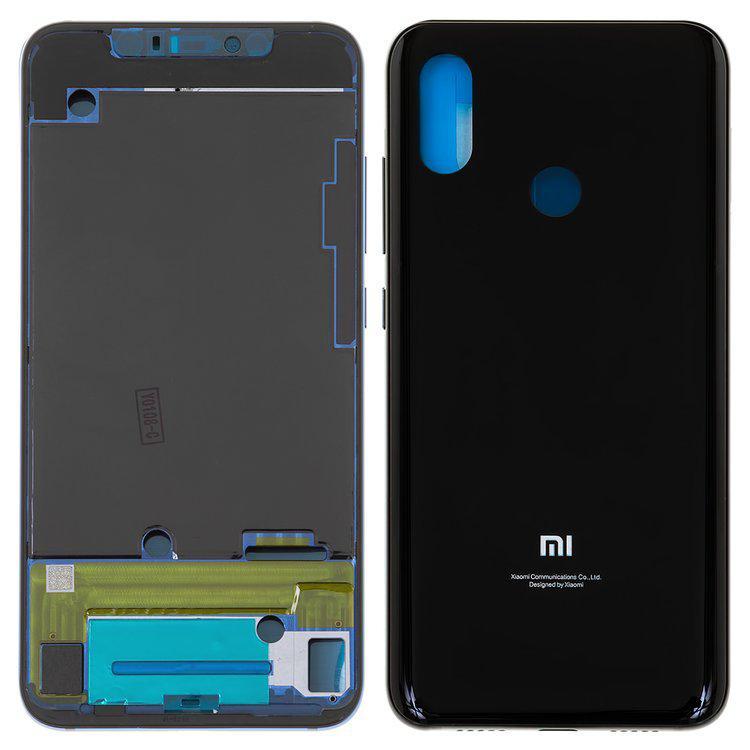 

Корпус для Xiaomi Mi 8, Original (PRC), чорний, після демонтажу, з боковими кнопками, M1803E1A