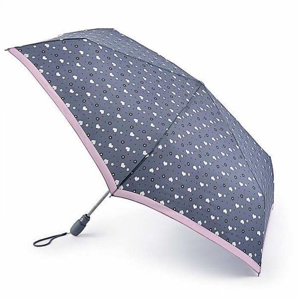 

Зонт женский Fulton Open&Close Superslim-2 L711 Flower Power (Сердечки)