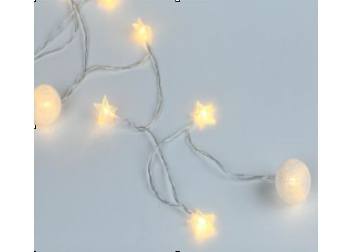 

Гирлянда электрическая нить RD RD-9027 20LED 16звезд 4шарика