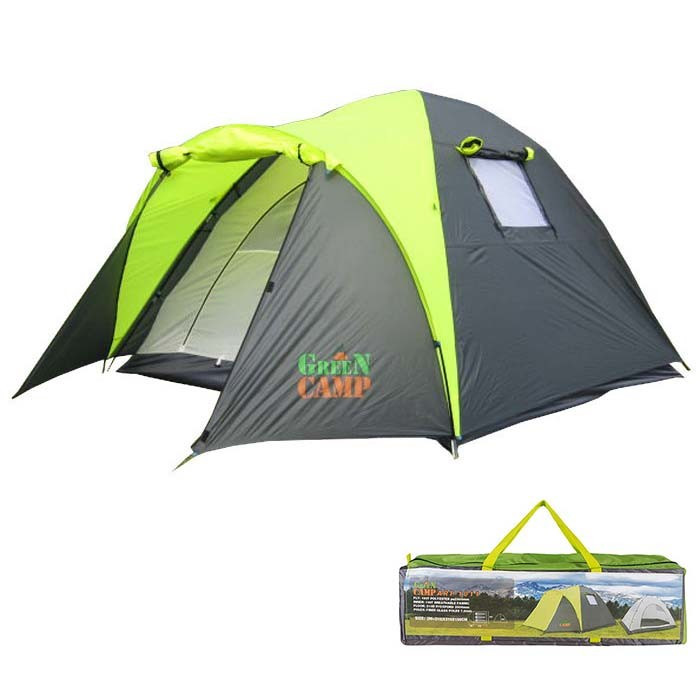 

Палатка трехместная Green Camp туристическая с тамбуром 1011