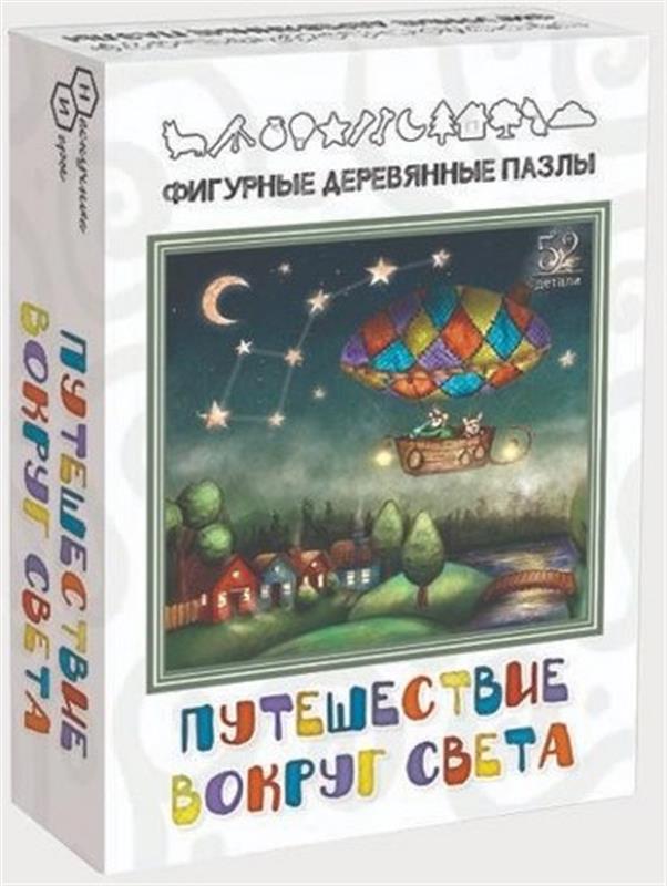 

Пазл деревянный фигурный Нескучные игры Путешествие вокруг света (8219)