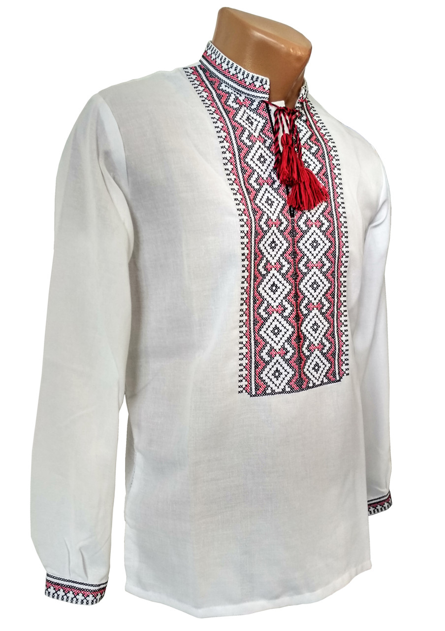 

Чоловіча вишиванка НОКО "Любозар" Біла з червоним 58/60 05133-2-58/60