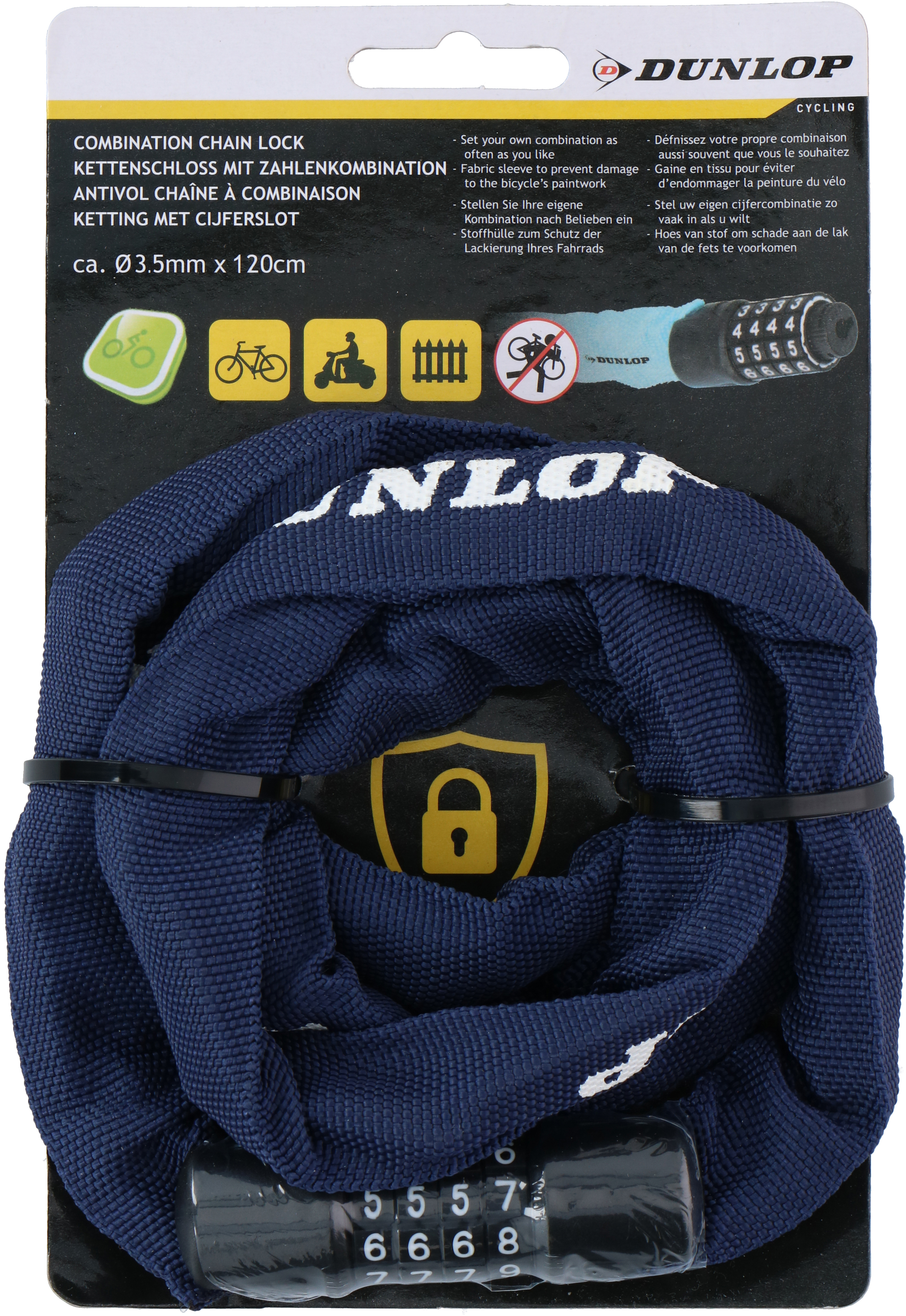 

Велосипедный замок Dunlop кодовый 1200 мм Синий (871125218090-3 blue)