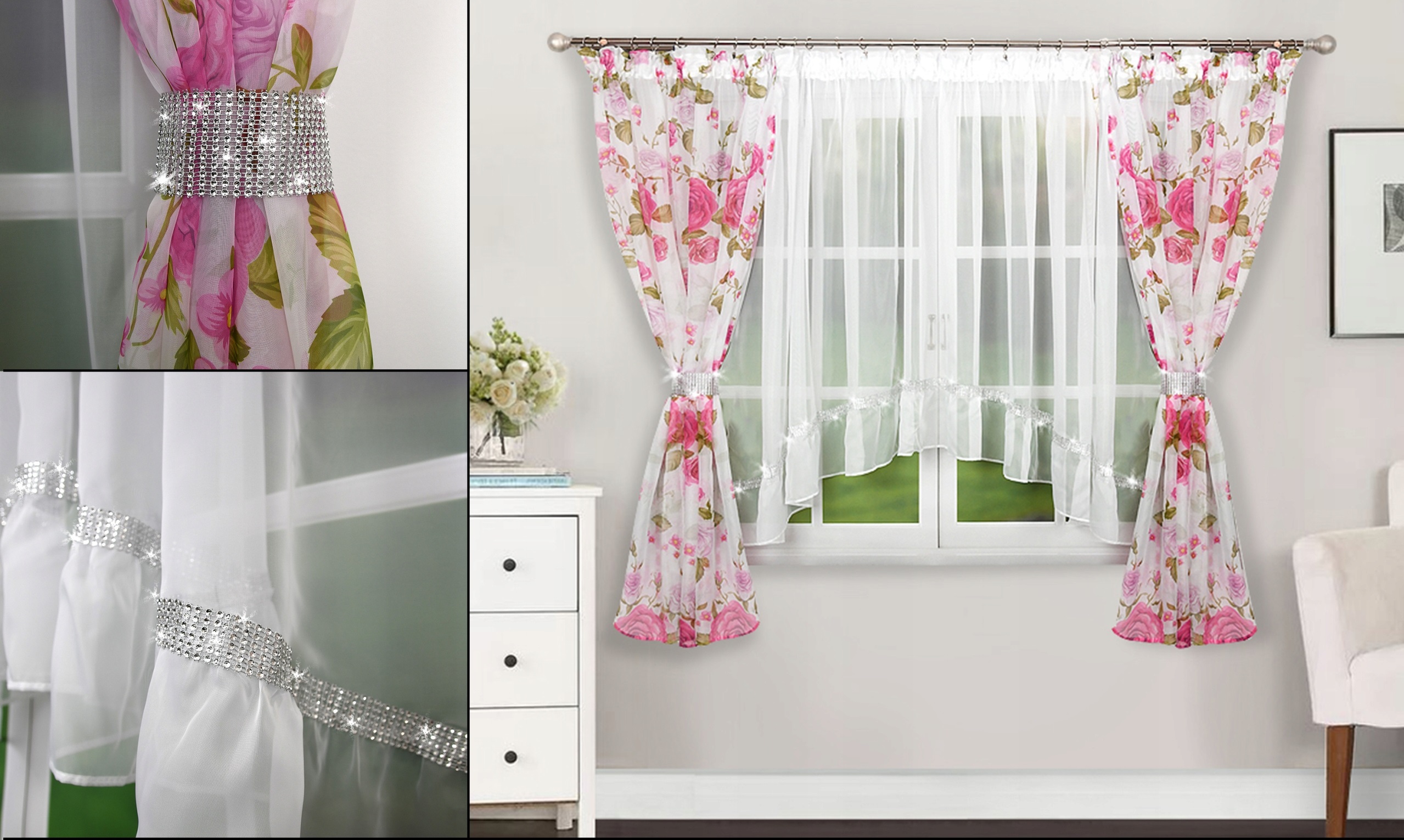 

Набор штор Flying Voile Цветы 500 х 160 см (L234)